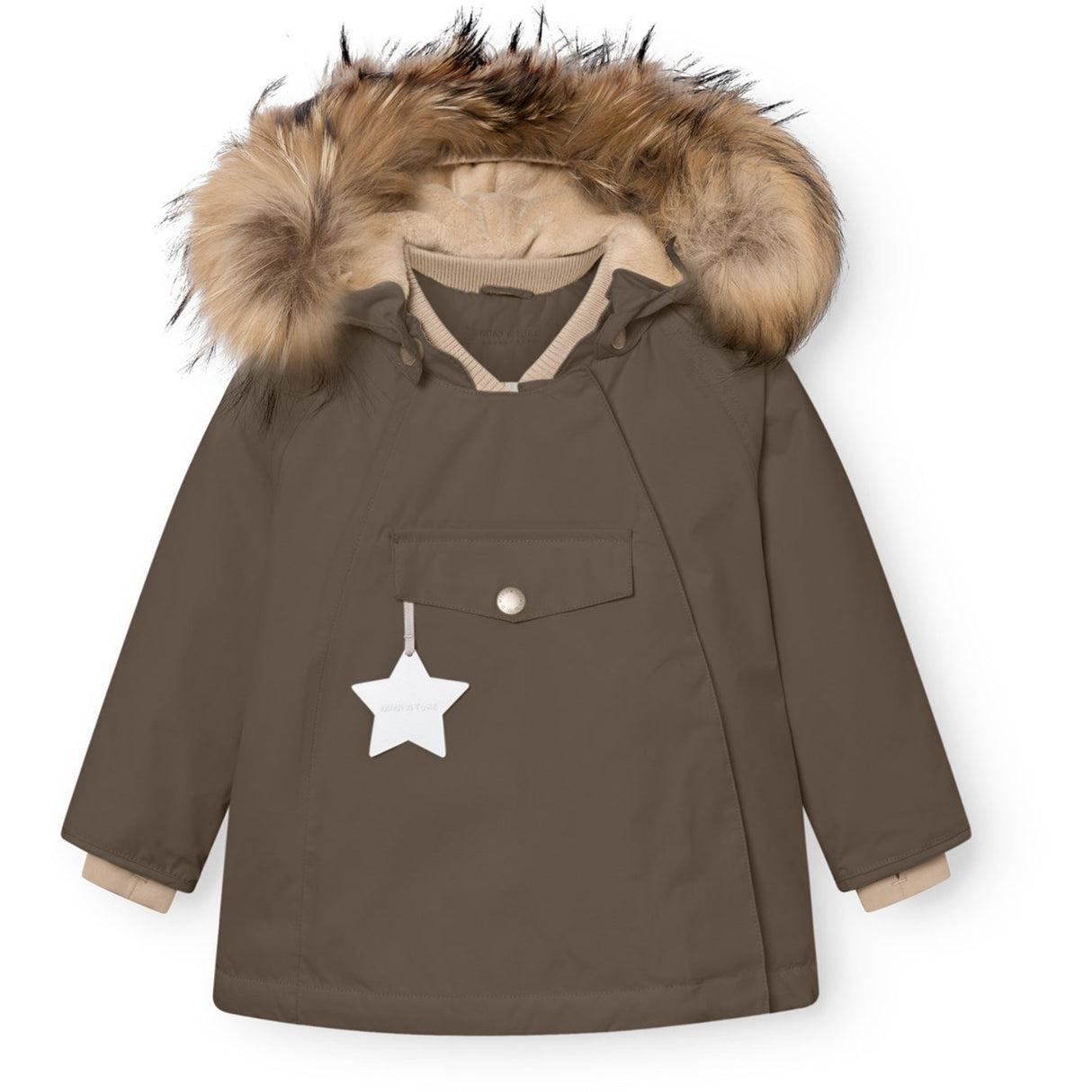 Mini A ture Tarmac Green Matwang Fleece Lined Winter Jacka Fur. GRS