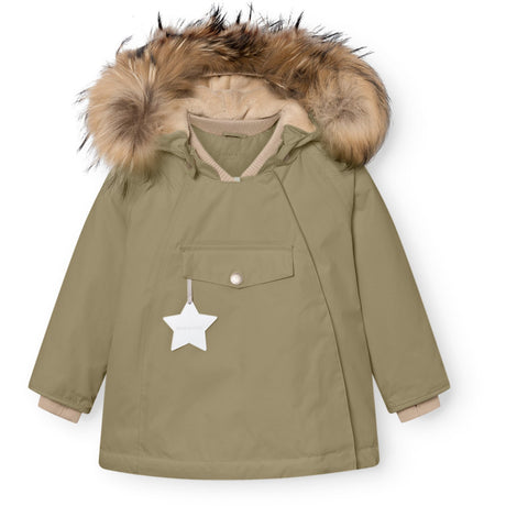 Mini A ture Aloe Green Matwang Fleece Lined Winter Jacka Fur. GRS