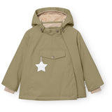 Mini A ture Aloe Green Matwang Fleece Lined Winter Jacket. GRS