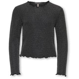 kids ONLY Black Lurex Silver/Harlekin Kogqueen L/S Glitter Topp Bf Jrs