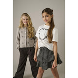 kids ONLY Pumice Stone Melange Detail Bows/Black Kogcody L/S O-Neck Rosett Cardigan Knt
