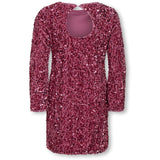 kids ONLY Rose Wine Kogconfidence Life Ls Seq Flrd Klänning Jrs