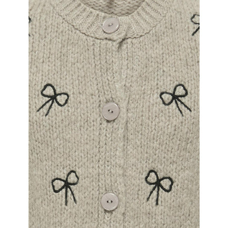 kids ONLY Pumice Stone Melange Detail Bows/Black Kogcody L/S O-Neck Rosett Cardigan Knt