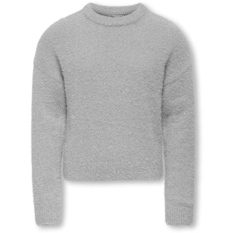 kids ONLY Light Grey Melange Silver Glitter Kogpiumo Glitter L/S O-Neck Knt