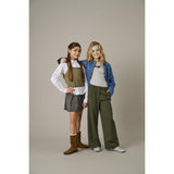 kids ONLY Seal Brown Libra Checks Kogfine Pleat Kjol Jrs