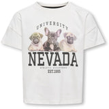 kids ONLY Cloud Dancer Nevada Kogditte Life S/S Ovz Printed Topp Jrs