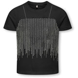 kids ONLY Black Rhinestone Silver Kogbillie Life S/S Stone Topp Jrs