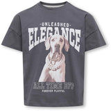 kids ONLY Blackened Pearl Elegance Kogditte Life S/S Ovz Printed Topp Jrs