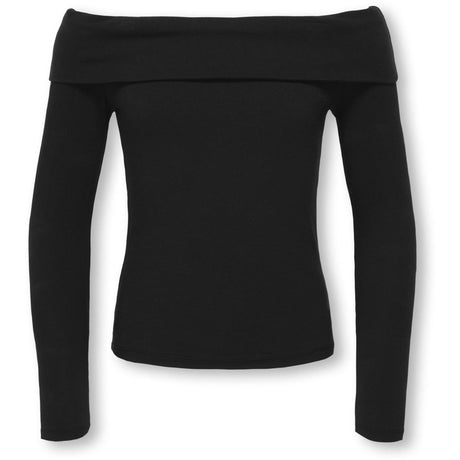 kids ONLY Black Kogane Ls Off Shoulder Topp Jrs