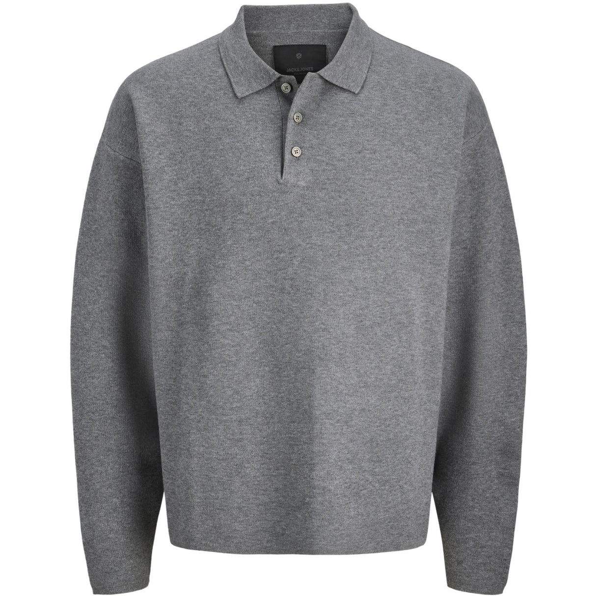 Jack & Jones Junior Medium Grey Melange Jprblabradfort Stickad Pikétröja Ln Jnr