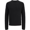 Jack & Jones Junior Black Jjglobal Stickad Crew Neck Jnr