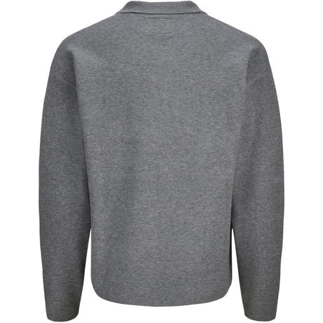 Jack & Jones Junior Medium Grey Melange Jprblabradfort Stickad Pikétröja Ln Jnr