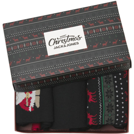 Jack & Jones Junior Black Jacxmas Ren Strumpor Giftbox Jnr