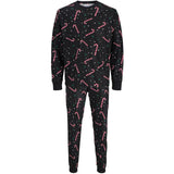 Jack & Jones Junior Black Candy Cane Jactristan Printed Lounge Sett W Jnr