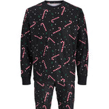 Jack & Jones Junior Black Candy Cane Jactristan Printed Lounge Sett W Jnr