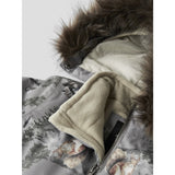 Name It Ultimate Grey Woodland Nmnsnow10 Dräkt Aop Fo