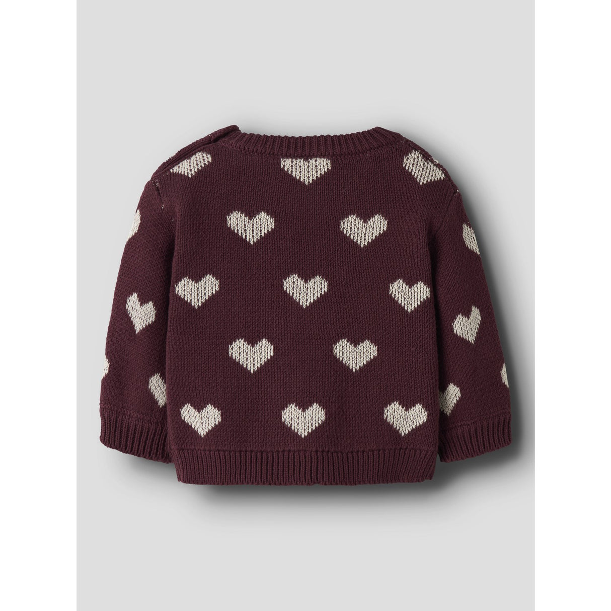 Name It Burgundy Peyote Heart Nbfoana Ls Stickad