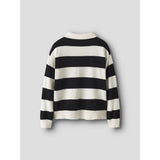 Name It Black Nkmobert Ls Loose Stickad Pikétröja