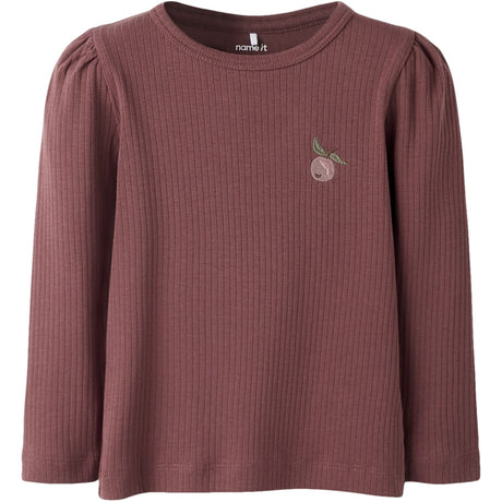 Name It Rose Brown Nmfolika Ls Xsl Topp
