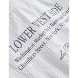 Les Deux Kids Xenon Blue Kent Print Stripe Poplin Skjorta KIDS