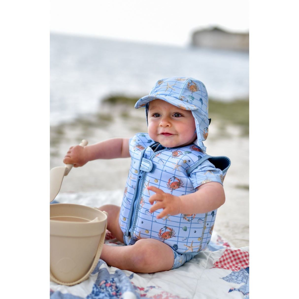 Mikk-Line Faded Denim Swim Mössa UV AOP