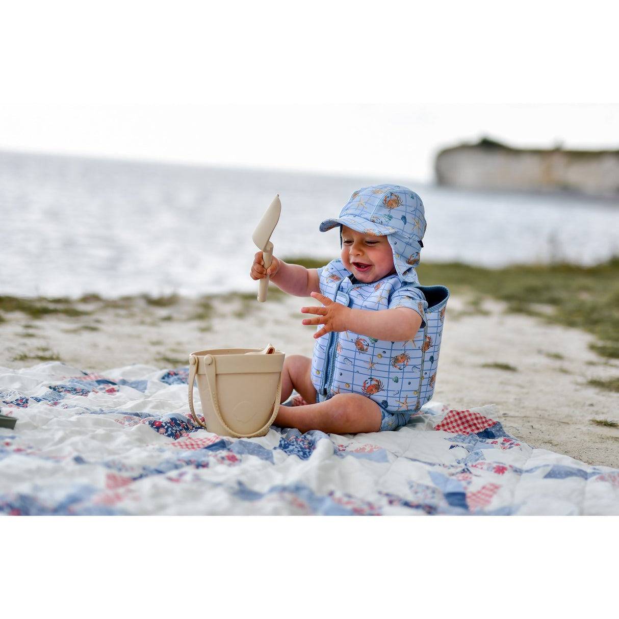 Mikk-Line Faded Denim Swim Mössa UV AOP