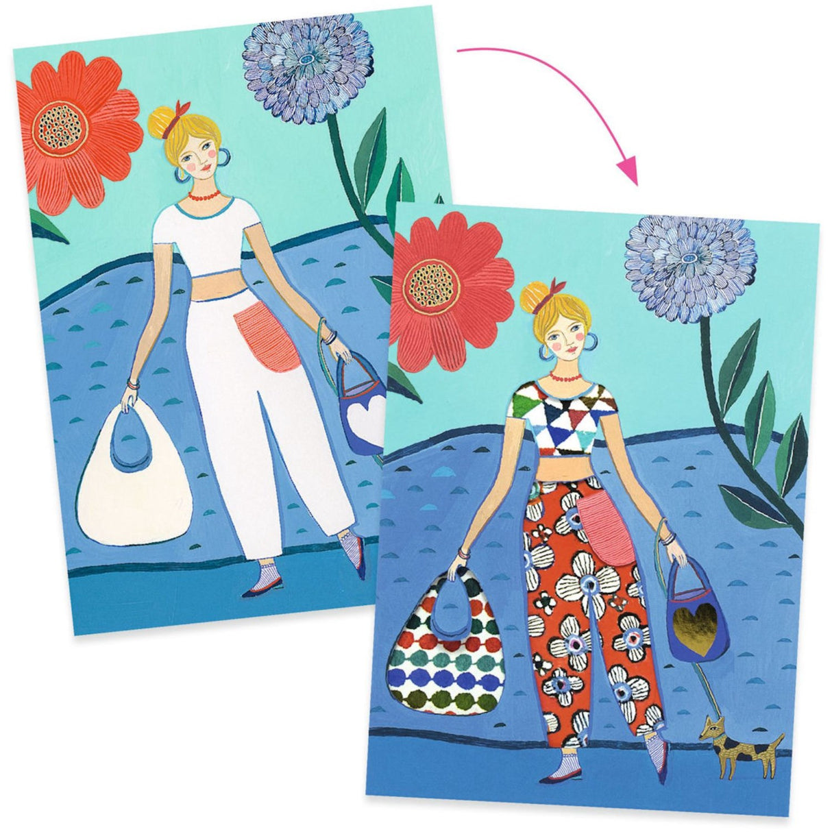 Djeco Påklædningsbilleder Trendy Tøj