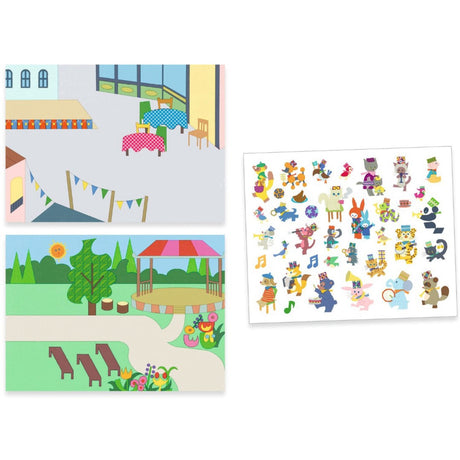 Djeco Kreativ Klistermærkeleg Fanfare