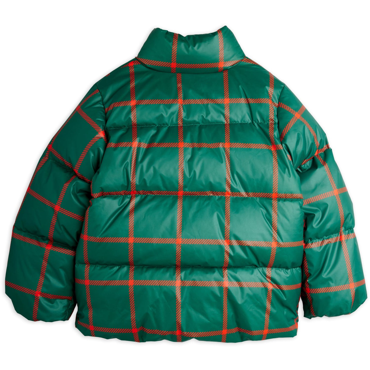 Mini Rodini Green Plaid AOP Citypuffer