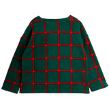 Mini Rodini Green Plaid AOP Fleece Ls Topp