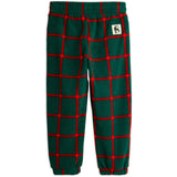Mini Rodini Green Plaid AOP Fleece Trousers