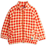 Mini Rodini Red Gingham AOP Fleece Jacka