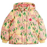Mini Rodini Yellow Alpine Flowers AOP Hooded Puffer