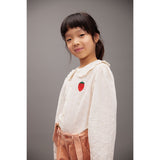 Mini Rodini White Strawberry Emb Schiffli Blus