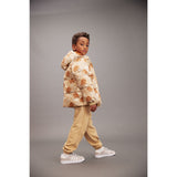 Mini Rodini Beige Mammoths AOP Hooded Puffer