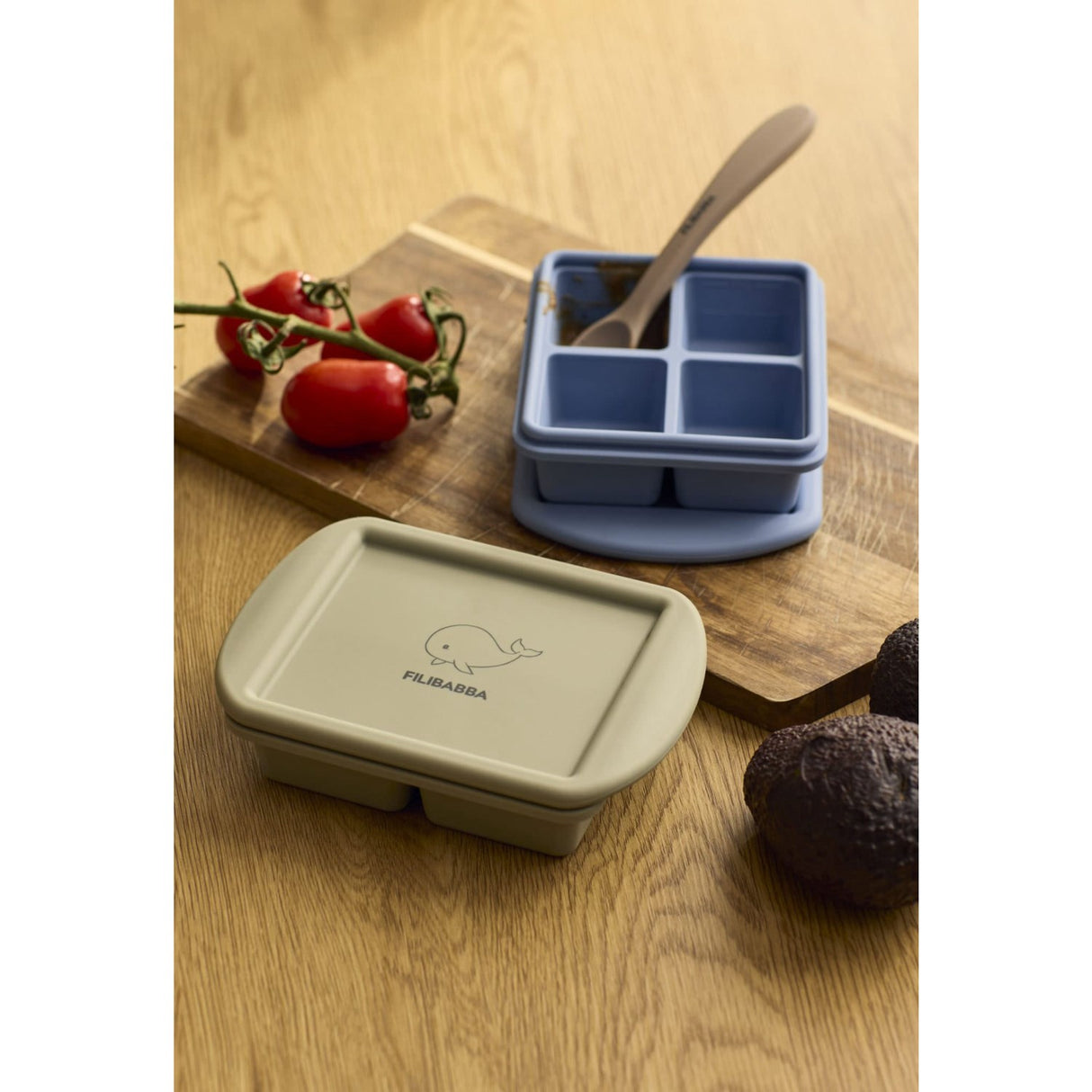 FILIBABBA Ocean Mix Baby Food Freezer Tray 4x65 Ml 2-Pack