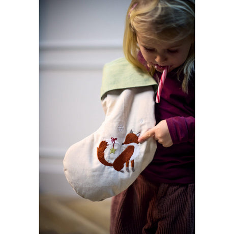 FILIBABBA Fox Embroidered Stocking Wonderful Winter