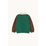 TinyCottons Dark Green Färg Block Pikétröja Sleeve T-Shirt