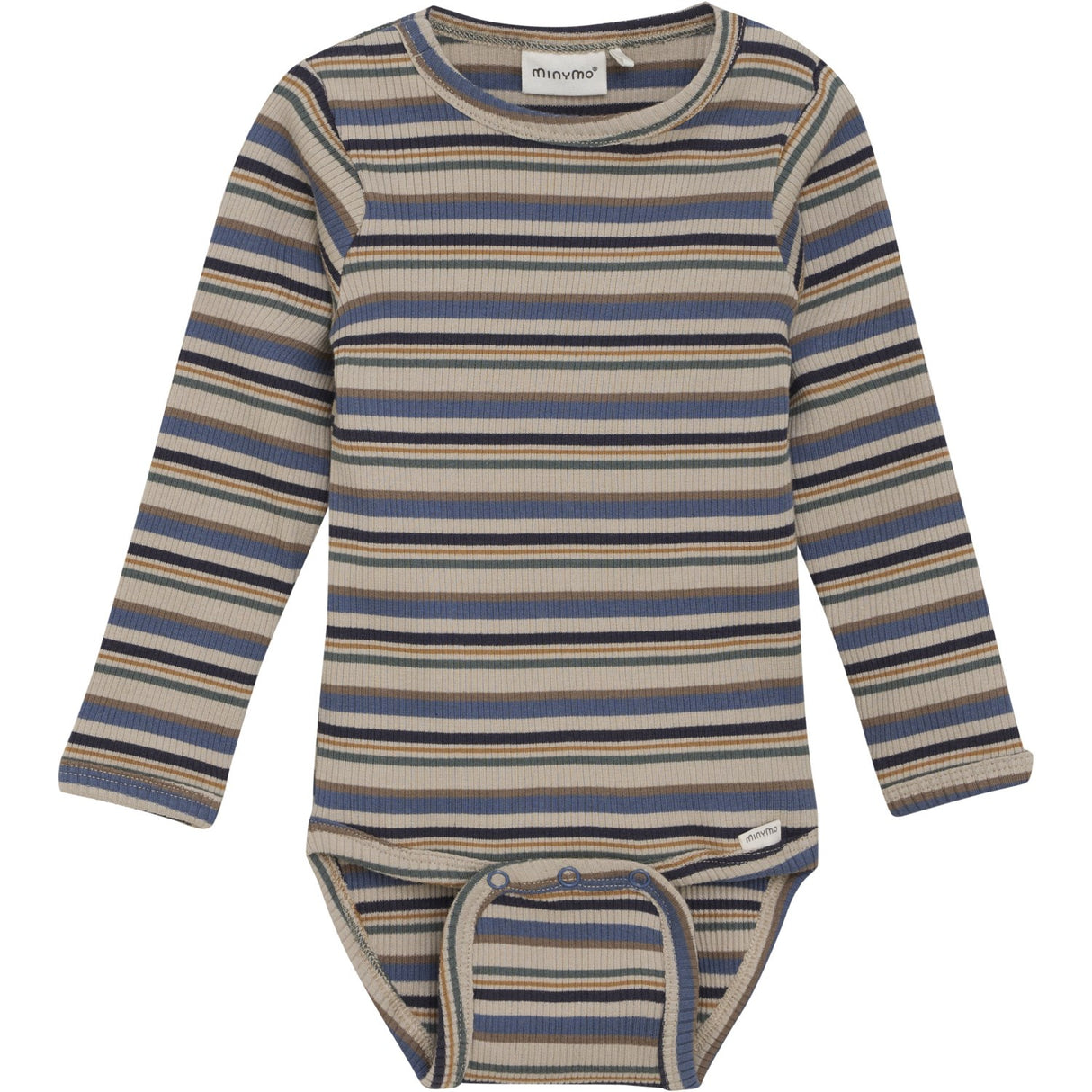 Minymo China Blue Body Ls Y/D Rib