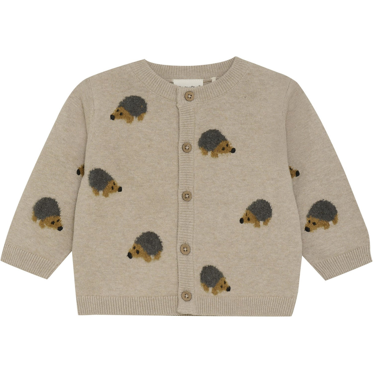 Minymo Beige Melange Cardigan Stickad
