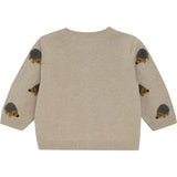 Minymo Beige Melange Cardigan Stickad