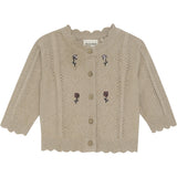 Minymo Beige Melange Cardigan Stickad