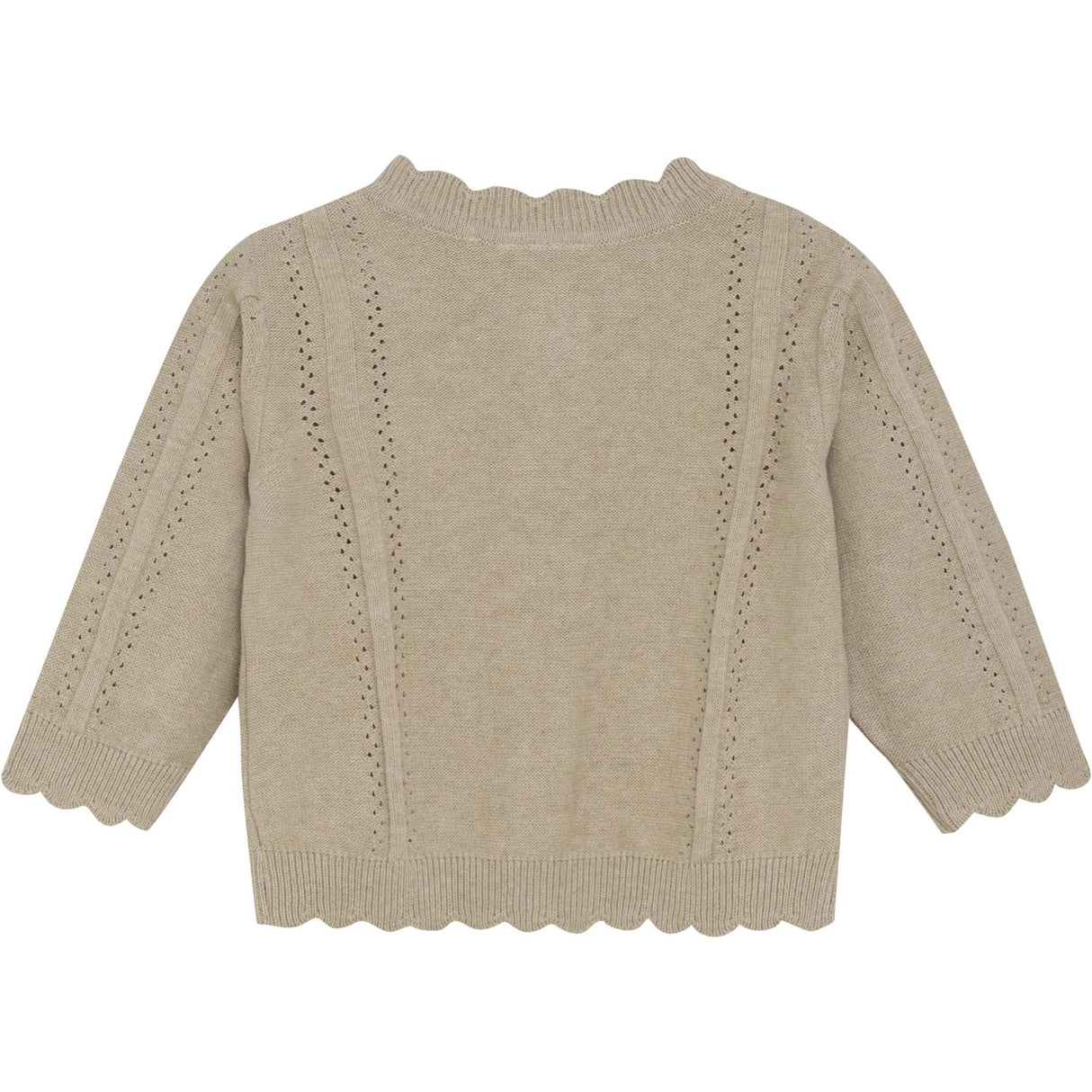Minymo Beige Melange Cardigan Stickad