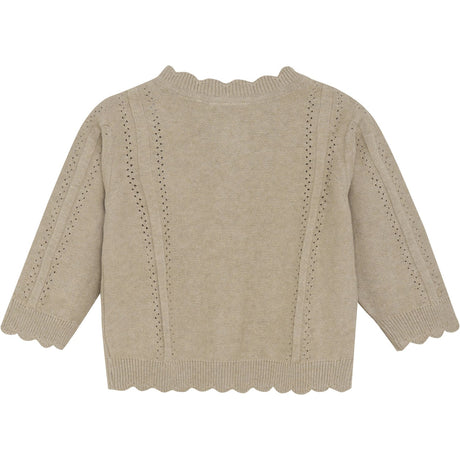 Minymo Beige Melange Cardigan Stickad
