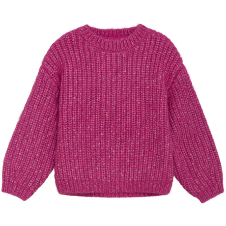 Minymo Fuchsia Fedora Pullover Stickad