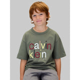 Calvin Klein Thyme Färg Logo Graphic Ss T-Shirt