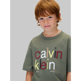 Calvin Klein Thyme Färg Logo Graphic Ss T-Shirt