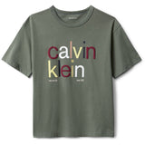 Calvin Klein Thyme Färg Logo Graphic Ss T-Shirt