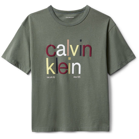 Calvin Klein Thyme Färg Logo Graphic Ss T-Shirt
