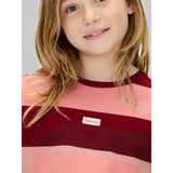 Calvin Klein Raspberry Chocolate / Apricot Cn Stripe Ls T-Shirt